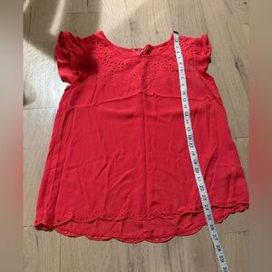 Cerise deep shade of pink Eyelet Blouse